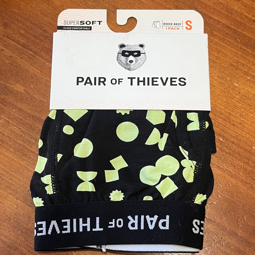 Pair of Thieves Black and Green Boxer Briefs